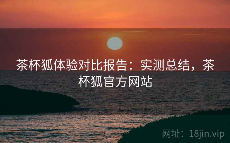 茶杯狐体验对比报告：实测总结，茶杯狐官方网站