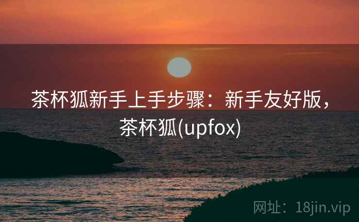 茶杯狐新手上手步骤：新手友好版，茶杯狐(upfox)