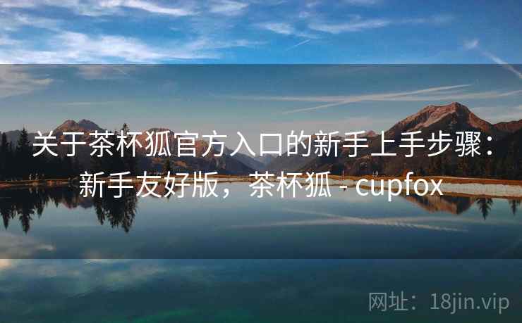 关于茶杯狐官方入口的新手上手步骤：新手友好版，茶杯狐 - cupfox